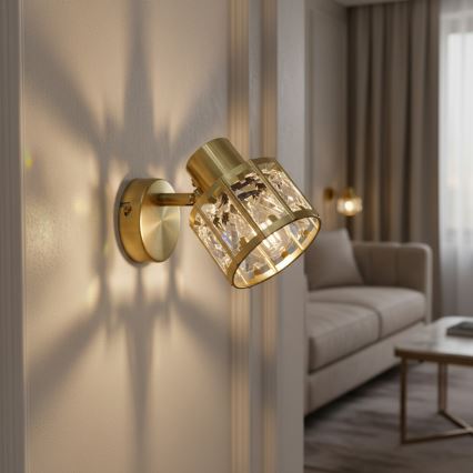 Nástenná lampa ZAHARA 1xE27/10W/230V zlatá