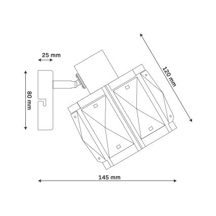 Nástenná lampa ZAHARA 1xE27/10W/230V zlatá