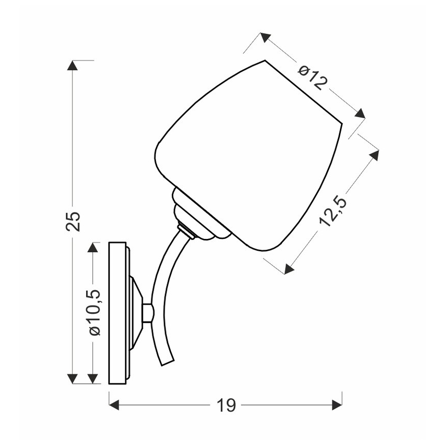 Nástenná lampa ZINA 1xE27/40W/230V