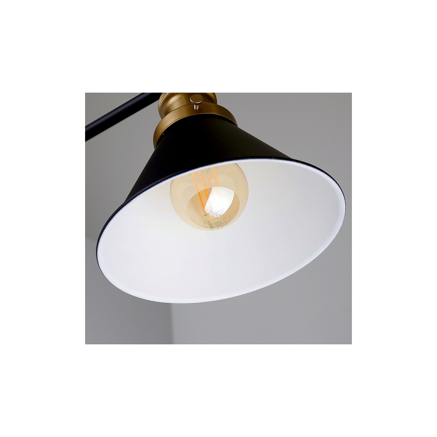 Nástenná lampička FUNDO 1xE27/40W/230V čierna/zlatá