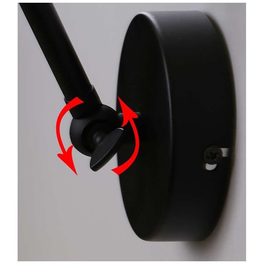 Nástenná lampička FUNDO 1xE27/40W/230V čierna/zlatá