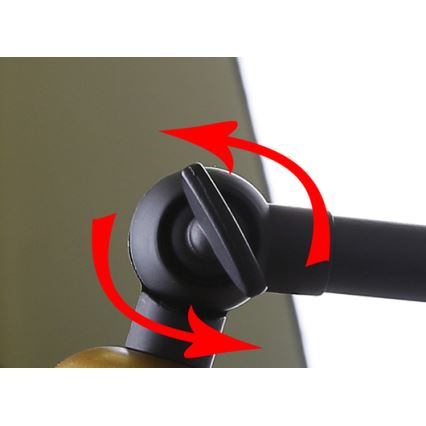 Nástenná lampička FUNDO 1xE27/40W/230V čierna/zlatá