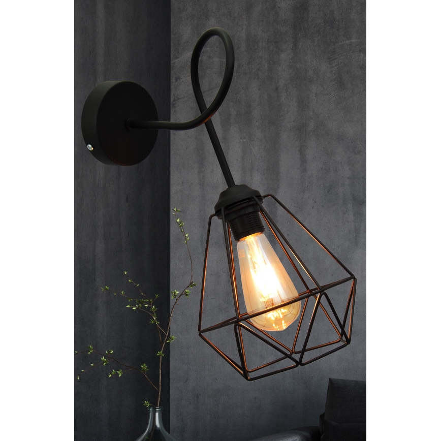 Nástenná lampička KARO 3xE27/15W/230V čierna