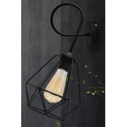 Nástenná lampička KARO 3xE27/15W/230V čierna