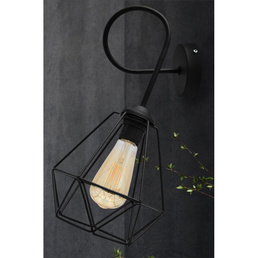 Nástenná lampička KARO 3xE27/15W/230V čierna