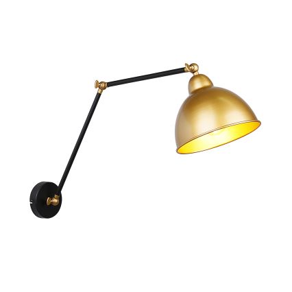 Nástenná lampička TRUCK 1xE27/40W/230V zlatá/čierna