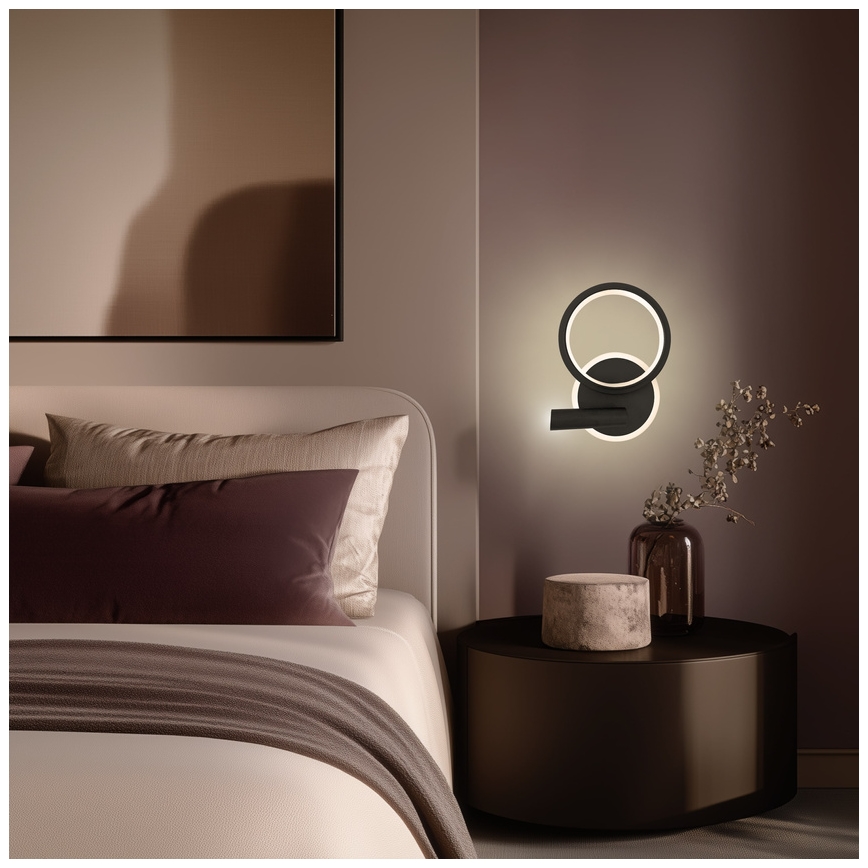 Nástenné bodové LED svietidlo MONET LED/16W/230V čierne