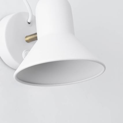 Nástenné bodové svietidlo ASTAMA 1xE27/40W/230V biela/mosadz