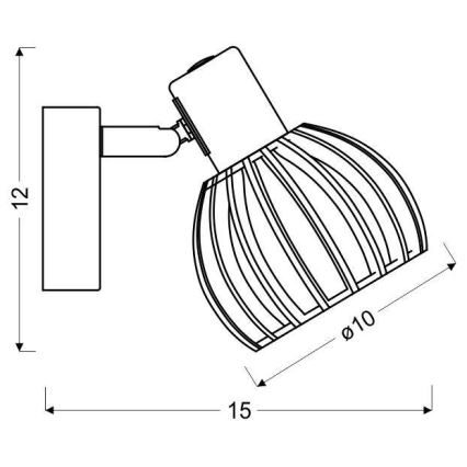 Nástenné bodové svietidlo ATARRI 1xE14/25W/230V