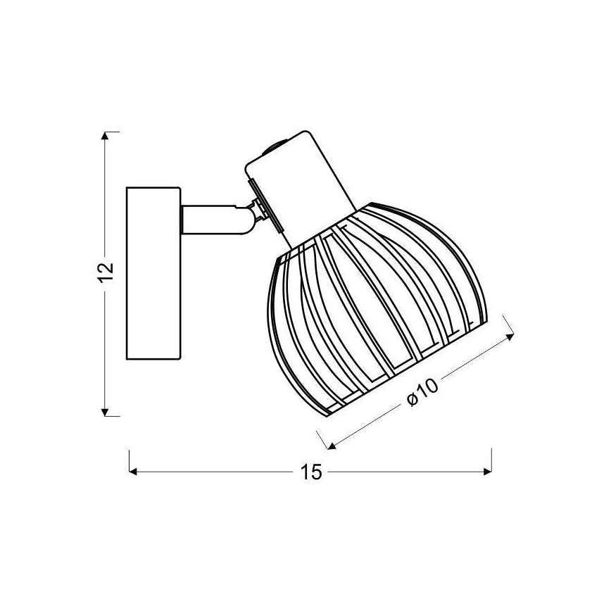 Nástenné bodové svietidlo ATARRI 1xE14/25W/230V