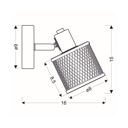 Nástenné bodové svietidlo CANABERA 1xE14/40W/230V