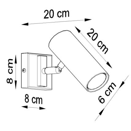 Nástenné bodové svietidlo DIREZIONE 1xGU10/40W/230V čierna