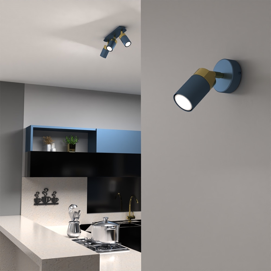 Nástenné bodové svietidlo JOKER 1xGU10/25W/230V modré