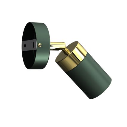 Nástenné bodové svietidlo JOKER 1xGU10/25W/230V zelená/zlatá