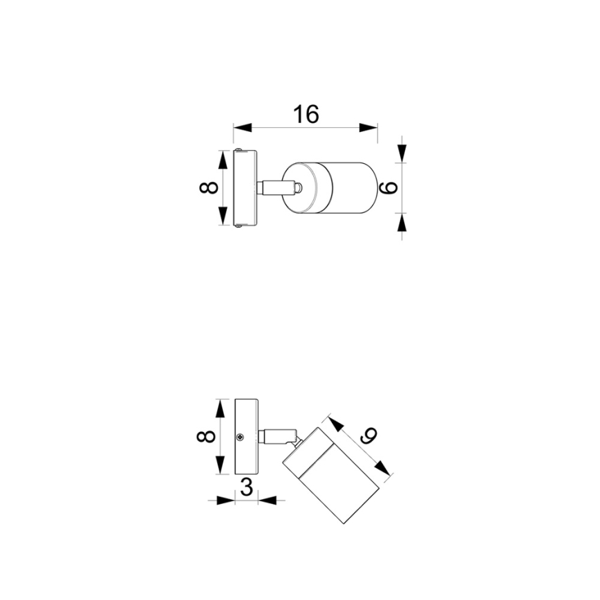 Nástenné bodové svietidlo JOKER 1xGU10/25W/230V zelená/zlatá