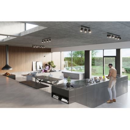 Sollux SL.0099 - Nástenné svietidlo MERIDA 1xGU10/40W/230V čierna