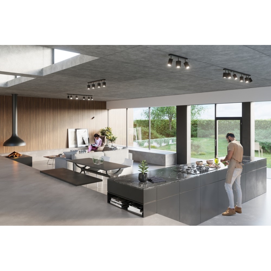 Sollux SL.0099 - Nástenné svietidlo MERIDA 1xGU10/40W/230V čierna
