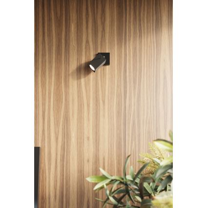 Sollux SL.0099 - Nástenné svietidlo MERIDA 1xGU10/40W/230V čierna
