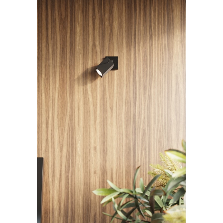 Sollux SL.0099 - Nástenné svietidlo MERIDA 1xGU10/40W/230V čierna