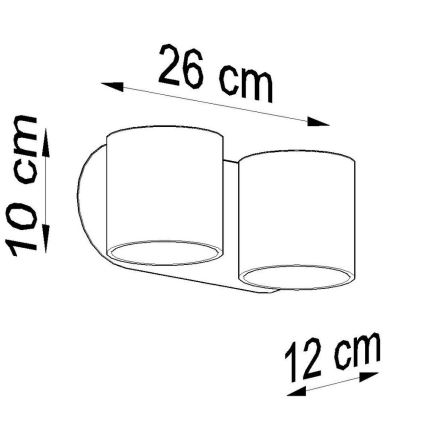 Nástenné bodové svietidlo ORBIS 2xG9/40W/230V šedá