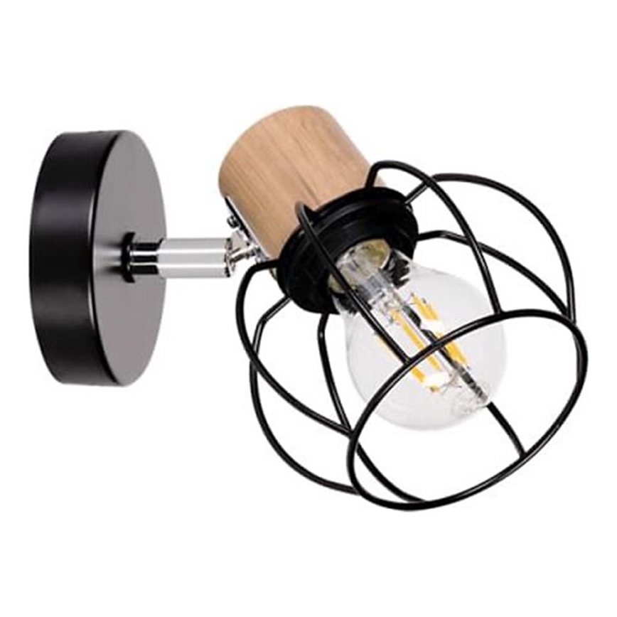 Nástenné bodové svietidlo PHIPHI 1xE27/60W/230V dub