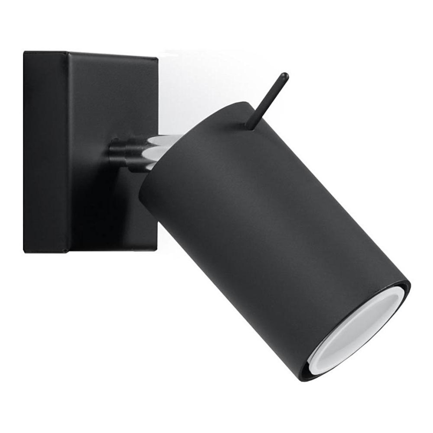 Nástenné bodové svietidlo RING 1xGU10/10W/230V čierna
