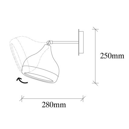 Nástenné bodové svietidlo YILDO 1xE27/40W/230V