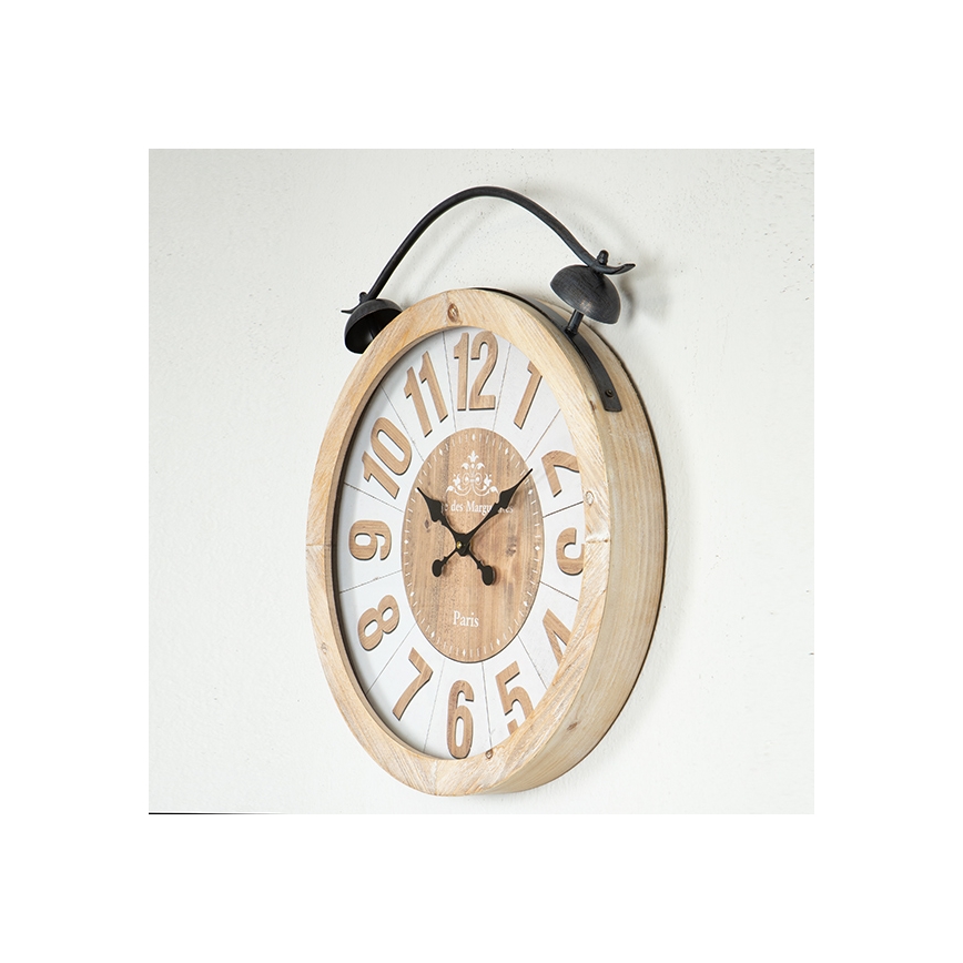 Nástenné hodiny 1xAA pr. 50 cm béžová
