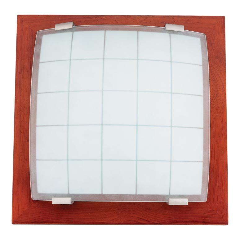 Nástenné stropné svietidlo GEOMETRICA 1xE27/60W/230V kaučukovník 25x25 cm