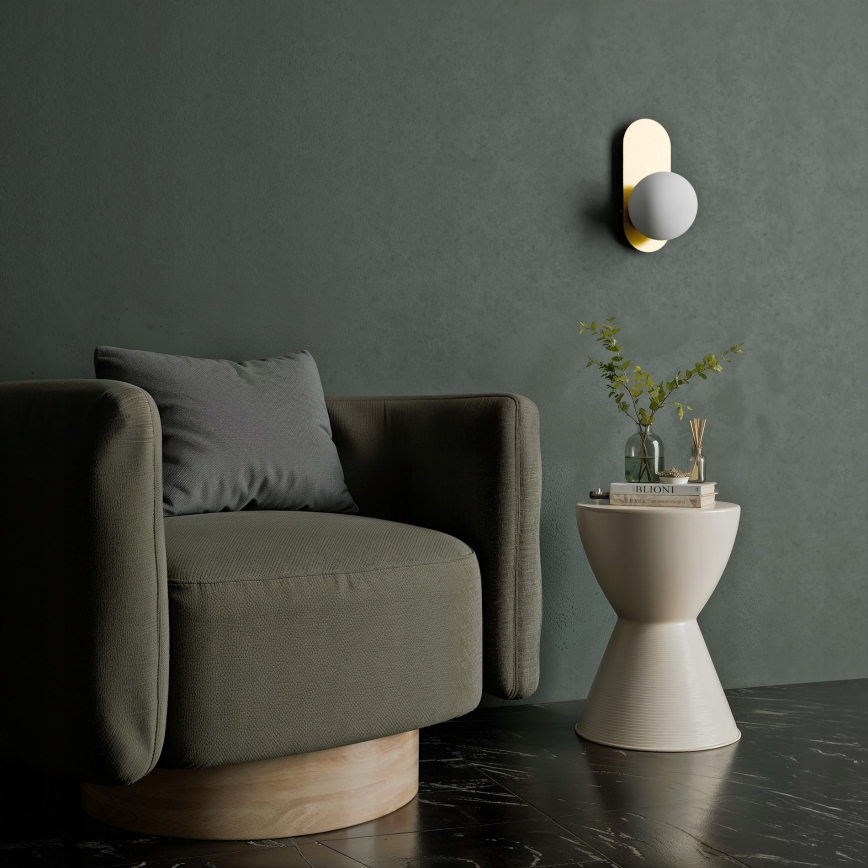 Nástenné svietidlo 1xE27/40W/230V zlaté/biele