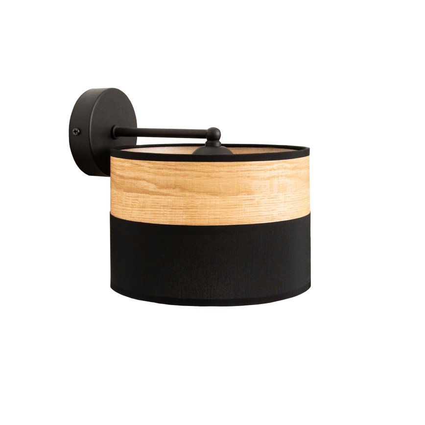 Nástenné svietidlo ALBA 1xE27/15W/230V čierna/hnedá