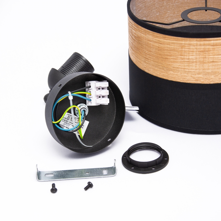 Nástenné svietidlo ALBA 1xE27/15W/230V čierna/hnedá