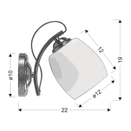 Nástenné svietidlo AMBA 1xE27/40W/230V