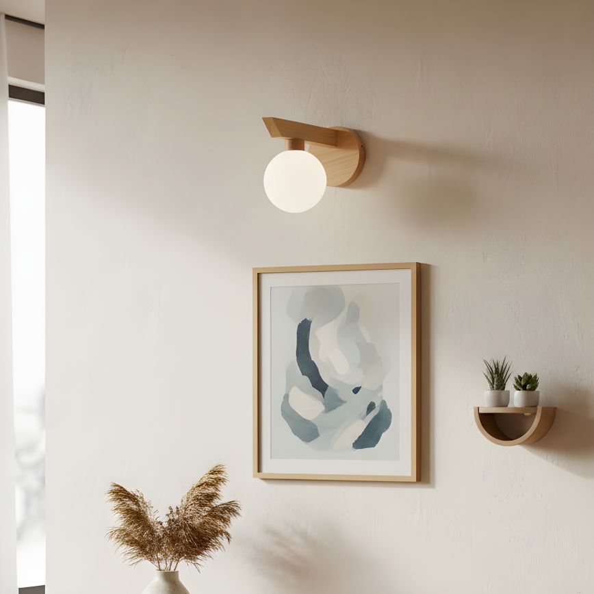 Nástenné svietidlo ANTONIO 1xG9/5W/230V dub/biela