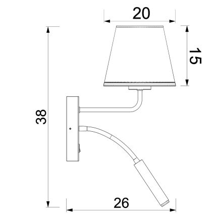 Nástenné svietidlo ARDEN 1xE27/15W/230V + 1xG9/8W béžové
