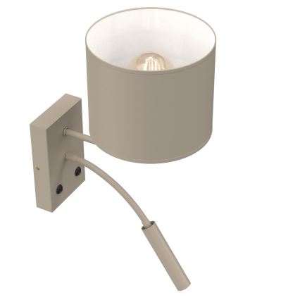Nástenné svietidlo ARDEN 1xE27/15W/230V + 1xG9/8W béžové