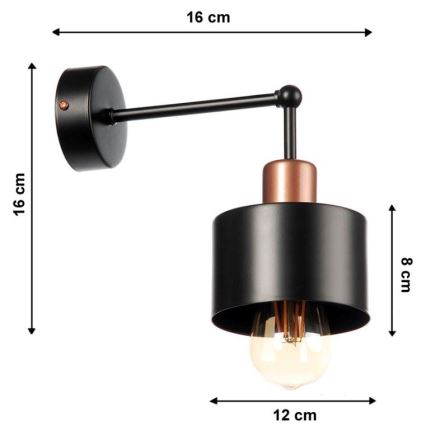 Nástenné svietidlo BODO 1xE27/60W/230V