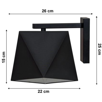 Nástenné svietidlo DIAMENT 1xE27/60W/230V