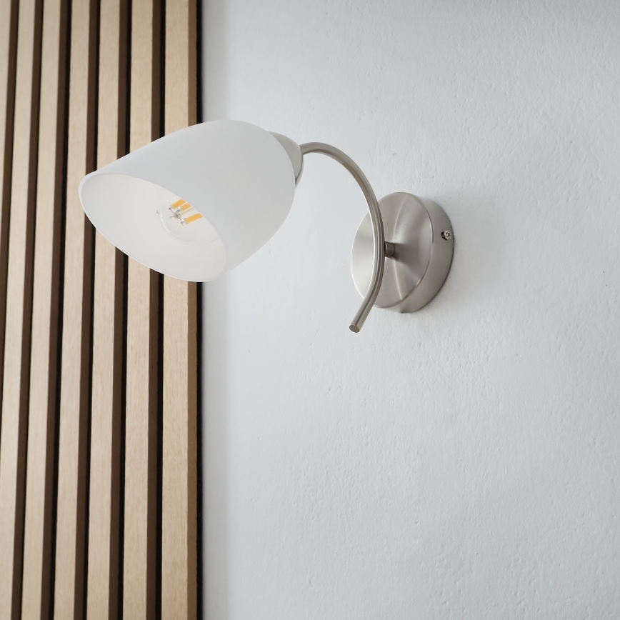 Nástenné svietidlo DONNA 1xE27/60W/230V nikel