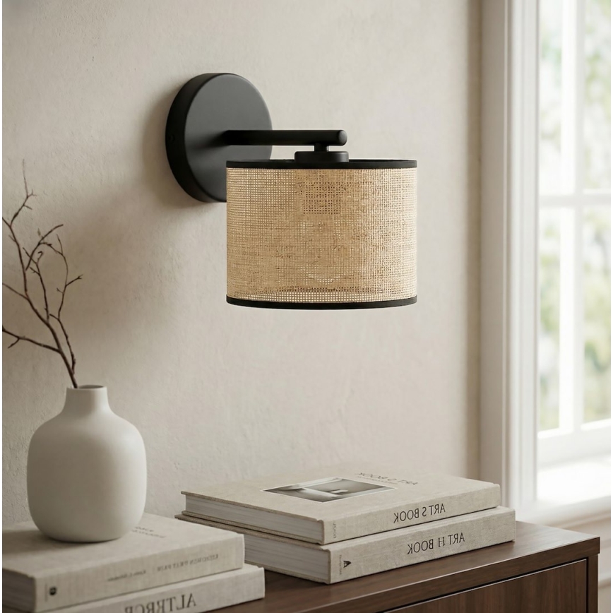 Nástenné svietidlo ECO 1xE27/15W/230V béžové/ratan