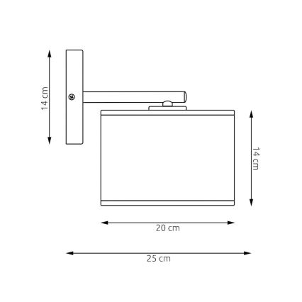Nástenné svietidlo ECO 1xE27/15W/230V béžové/ratan