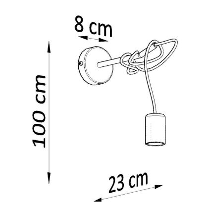 Nástenné svietidlo EDISON 1xE27/60W/230V čierna