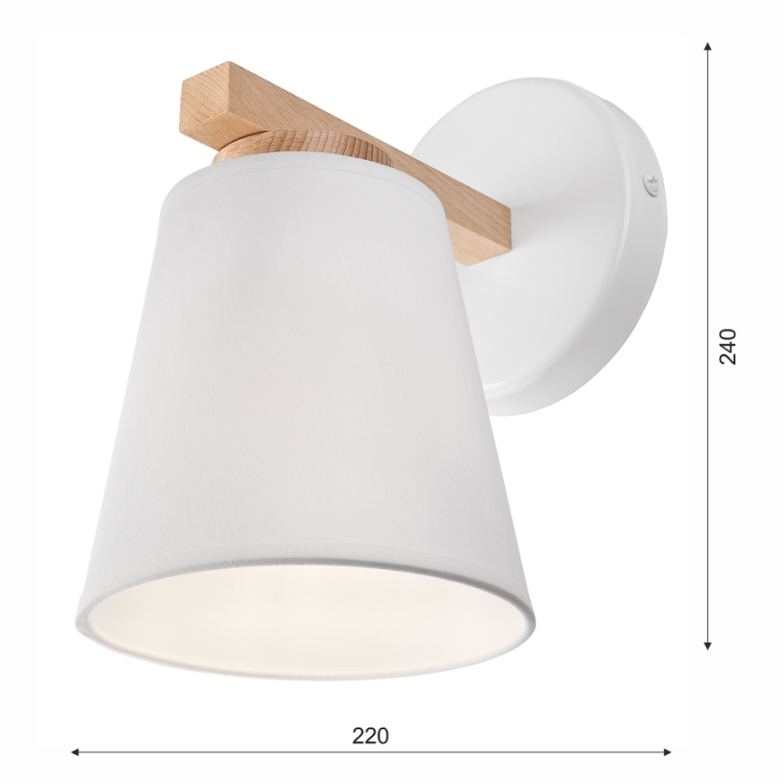 Nástenné svietidlo ELLIE 1xE27/60W/230V buk