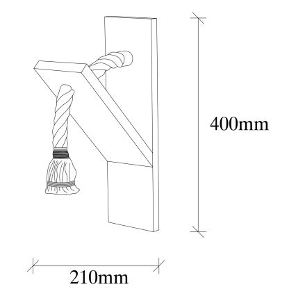 Nástenné svietidlo EREBOS 1xE27/40W/230V