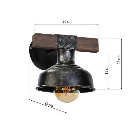 Nástenné svietidlo FARO 1xE27/60W/230V