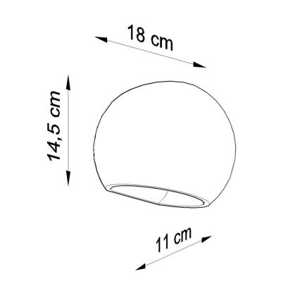 Nástenné svietidlo GLOBE 1xE27/60W/230V biela