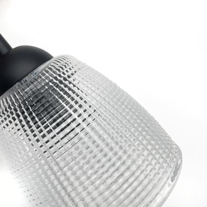 Nástenné svietidlo LEANDRA 1xE27/15W/230V dub/čierna