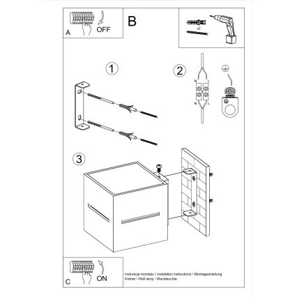 Nástenné svietidlo LOBO 1xG9/40W/230V šedá