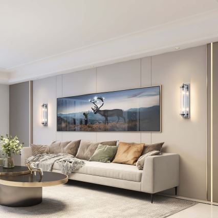 Nástenné svietidlo LORENZO 2xE14/40W/230V lesklý chróm