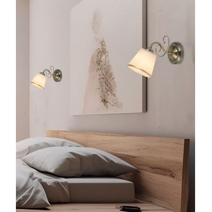 Nástenné svietidlo LOSANNA 1xE14/40W/230V mosadz